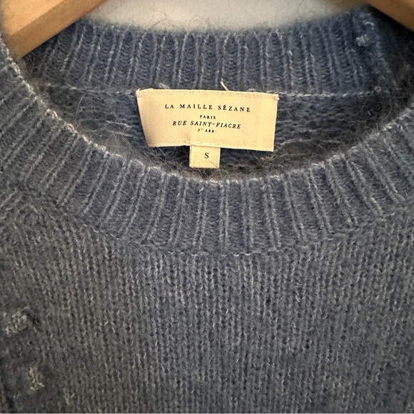 NEW Sezane Come Jumper Sweater in Vintage Blue - size S - Picture 7 of 7